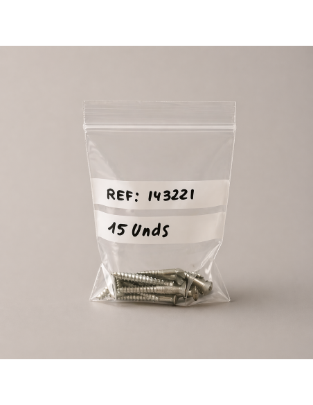 Bolsa PE autocierre con bandas de escritura