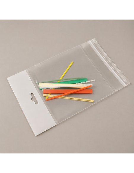 Bolsas Polipropileno con solapa adhesiva con refuerzo y eurotaladro