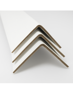 Cantoneras de cartón blanco 35+35 mm x 2,5 mm x 2 m