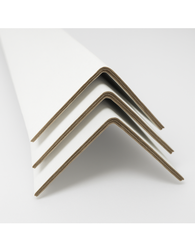 Cantoneras de cartón blanco 35+35 mm x 2,5 mm x 2 m