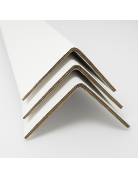 Cantoneras de cartón blanco 35+35 mm x 2,5 mm x 2 m