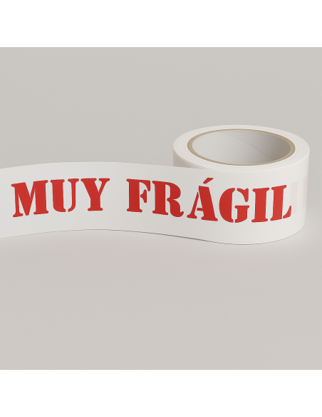 Cinta adhesiva solvente "MUY FRAGIL"